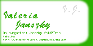 valeria janszky business card